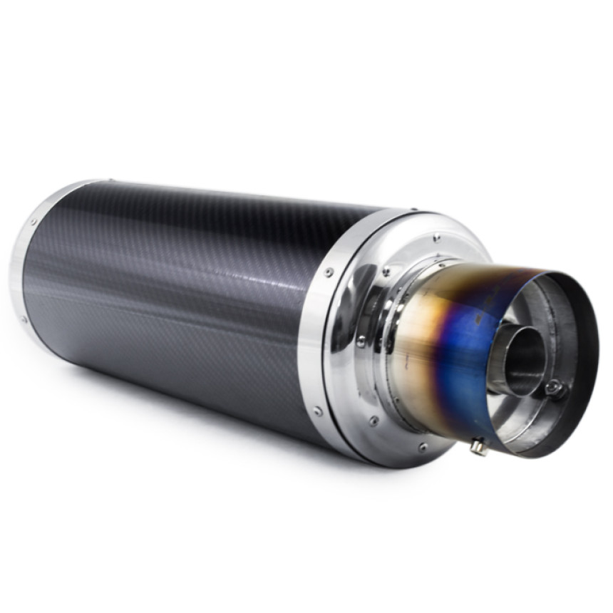 Abafador esportivo em inox e fibra de carbono Luzian LA02 (entrada de 2,5")