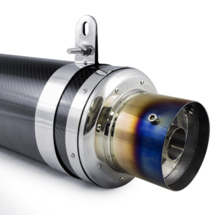 Abafador esportivo em inox e fibra de carbono Luzian LA02 (entrada de 2,5")