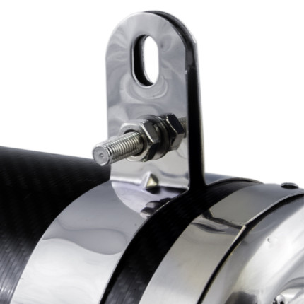 Abafador esportivo em inox e fibra de carbono Luzian M003 (entrada de 3")