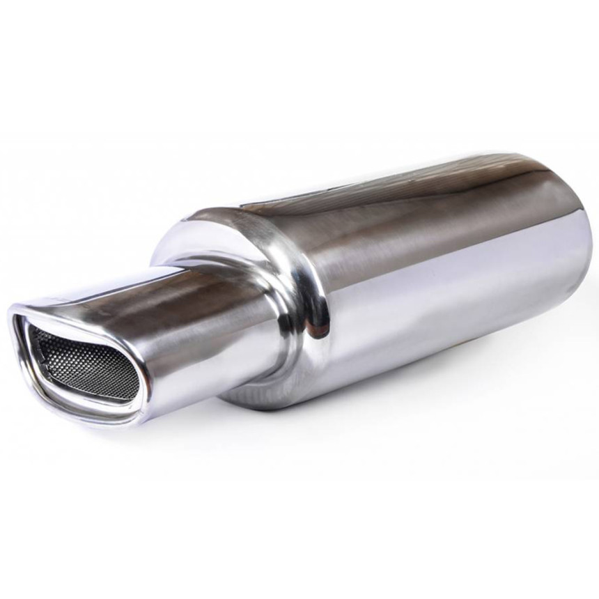 Abafador esportivo oval em inox Luzian Kaiser LA08