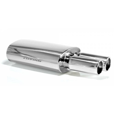 Abafador esportivo oval em inox Luzian LA04 (saída dupla)