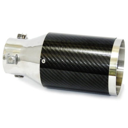 Ponteira escapamento em Inox e fibra de carbono Luzian P001