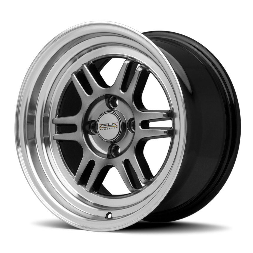 Jogo de rodas Zeus RPF1 15x8 (Diamantado com Dark Gloss)