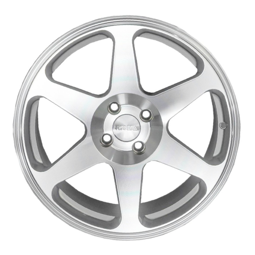 Jogo de rodas Rodera GT 17x8 (Diamantado com fundo prata)