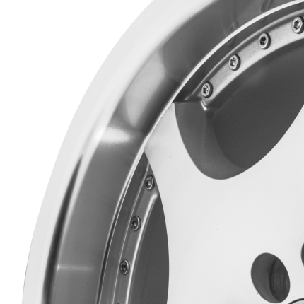 Jogo de rodas RAW 9344 17x8,5 (Diamantado com fundo prata)