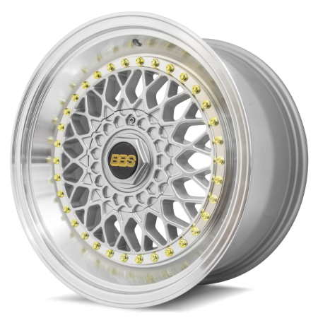 Jogo de rodas RAW 9307 BBS 17x8,5 (Diamantado com fundo prata)