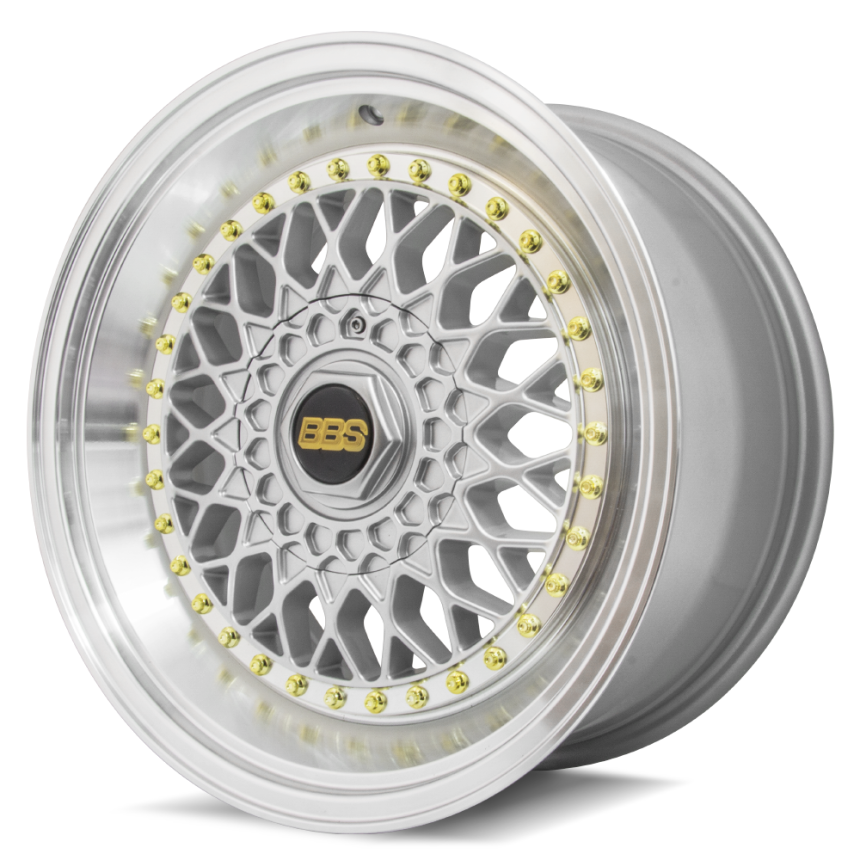 Jogo de rodas RAW 9307 BBS 17x8,5 (Diamantado com fundo prata)