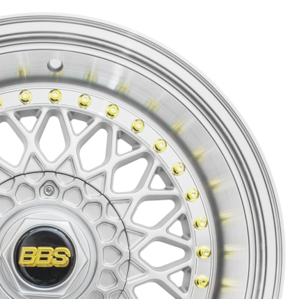 Jogo de rodas RAW 9307 BBS 17x8,5 (Diamantado com fundo prata)