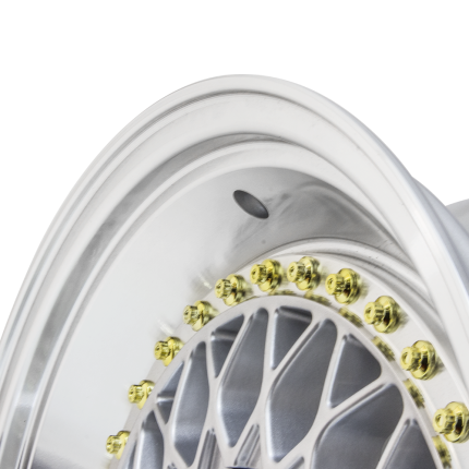 Jogo de rodas RAW 9307 BBS 17x8,5 (Diamantado com fundo prata)