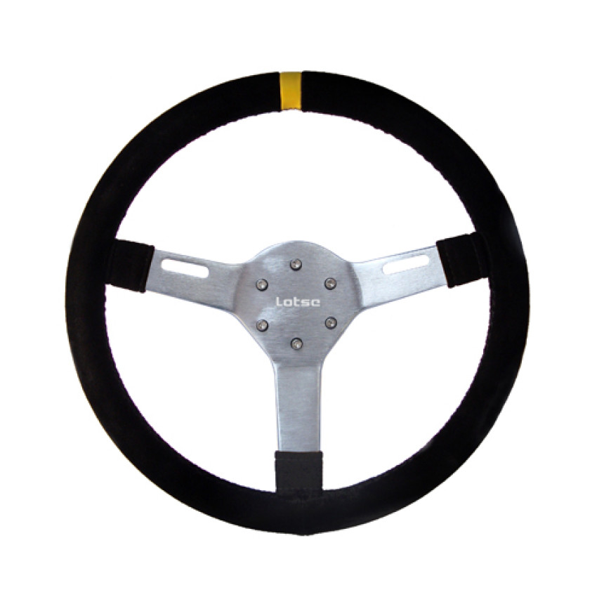 Volante Lotse Velox prata revestido em camurça