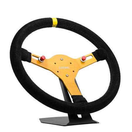 Volante Lotse Velox dourado revestido em camurça