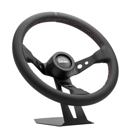 Volante Lotse GTI preto revestido em couro