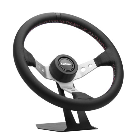 Volante Lotse GTI prata revestido em couro