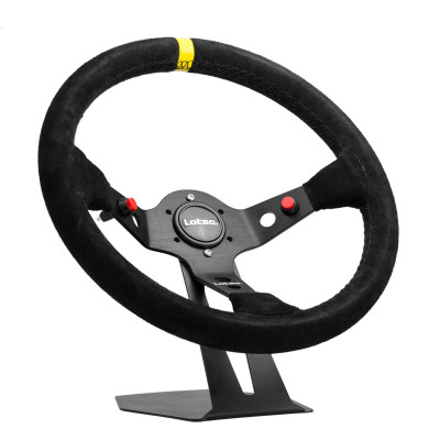 Volante Lotse Dakar revestido em camurça (tarja amarela)