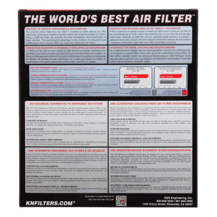 Filtro de ar esportivo K&N inbox Audi A3 1.4 TFSI 2014+