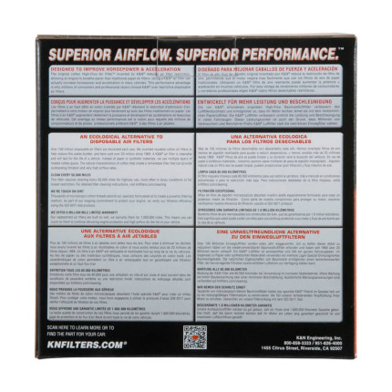 Filtro de ar esportivo K&N inbox Audi A5 2.0T 2017+