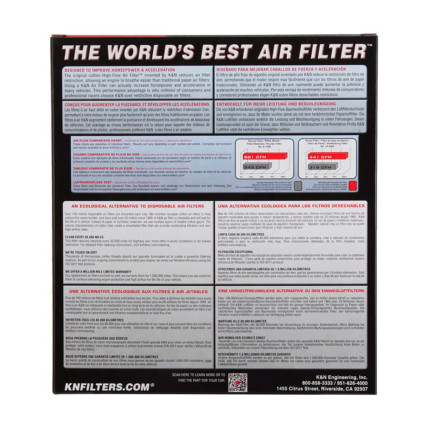 Filtro de ar esportivo K&N inbox Fiat Punto 1.4 T-Jet