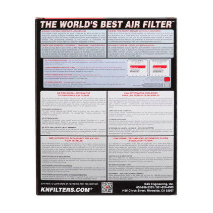 Filtro de ar esportivo K&N inbox Honda Civic 2.0 2017+