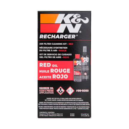 Kit limpeza K&N para filtro de ar (Vermelho)