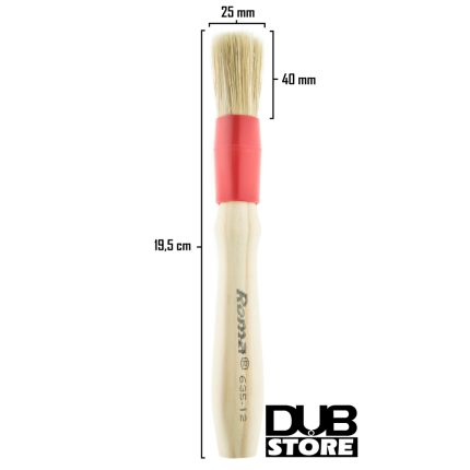 Pincel de madeira para limpeza e detalhamento automotivo Roma (Nº12)