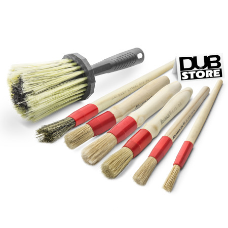 Kit de pincéis para limpeza e detalhamento automotivo Roma (7 unidades)