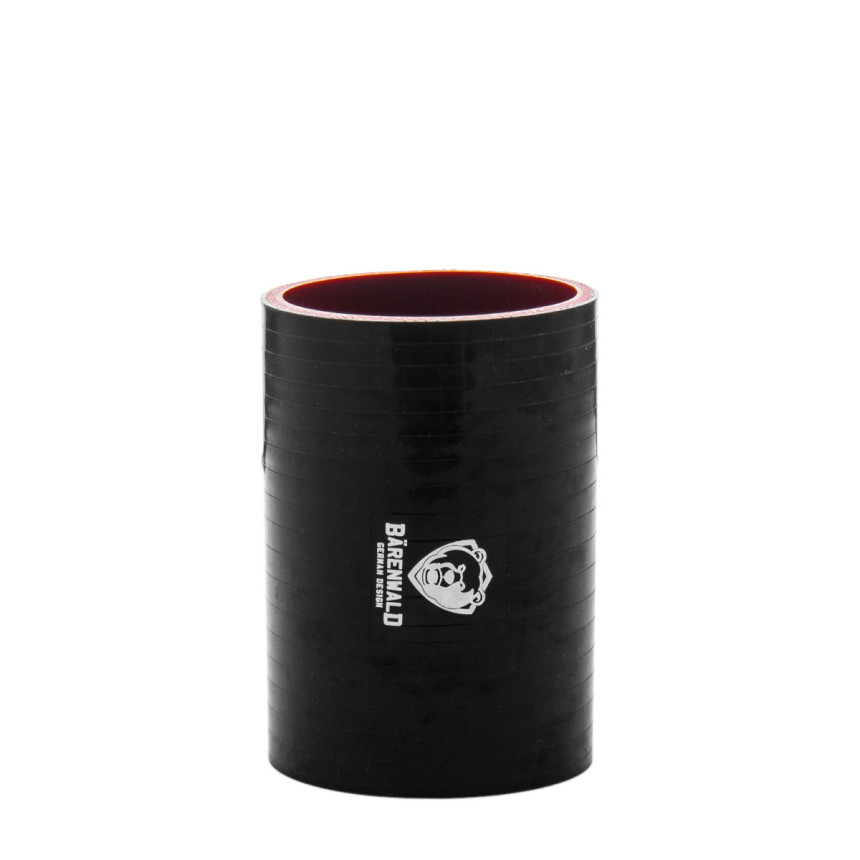 Mangote de silicone reto 2,5" (63mm) x 100mm Bärenwald preto