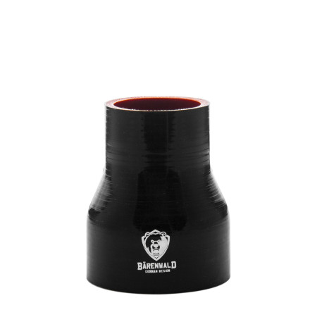 Mangote de silicone redutor 3" para 2" (76mm para 51mm) x 100mm Bärenwald preto