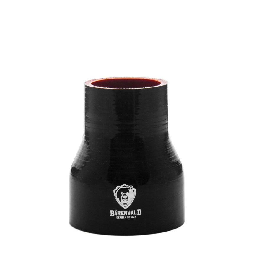 Mangote de silicone redutor 3" para 2" (76mm para 51mm) x 100mm Bärenwald preto