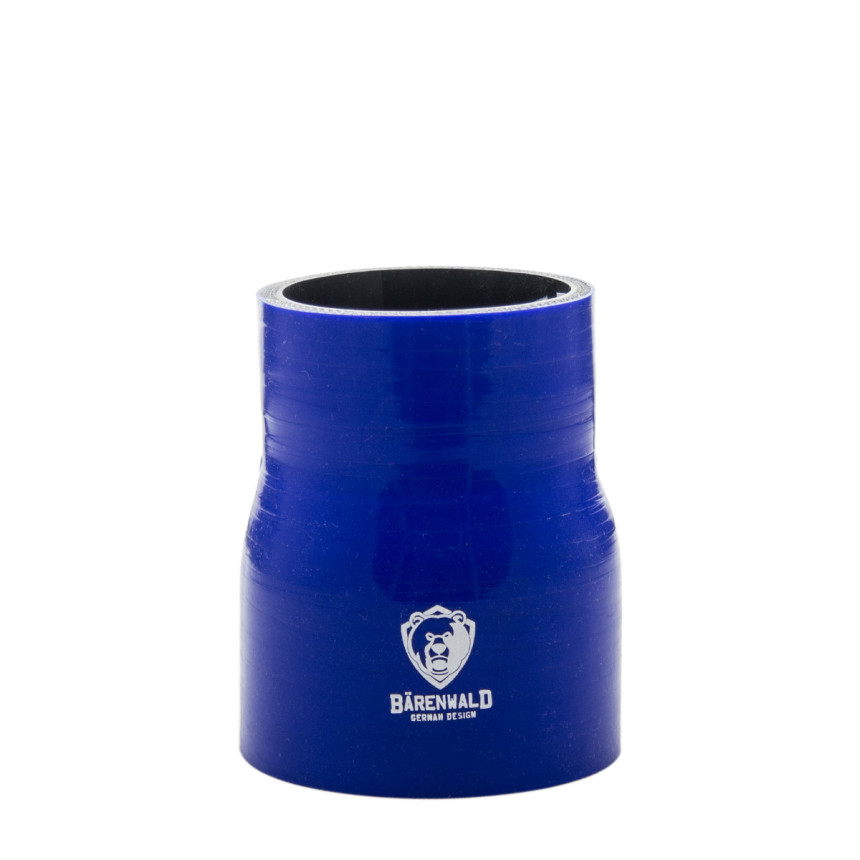 Mangote de silicone redutor 3" para 2,5" (76mm para 63mm) x 100mm Bärenwald azul