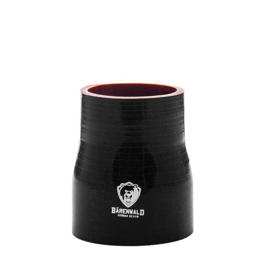 Mangote de silicone redutor 3" para 2,5" (76mm para 63mm) x 100mm Bärenwald preto