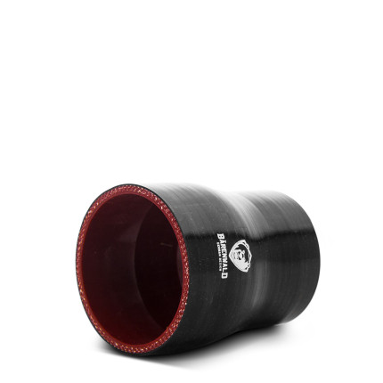 Mangote de silicone redutor 3" para 2,5" (76mm para 63mm) x 100mm Bärenwald preto