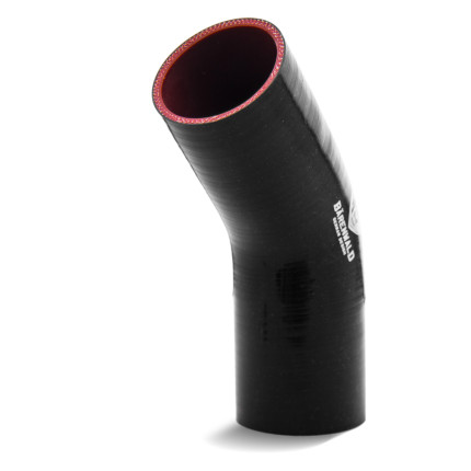 Mangote de silicone curvo 45° 2,5" (63mm) x 100mm x 100mm Bärenwald preto