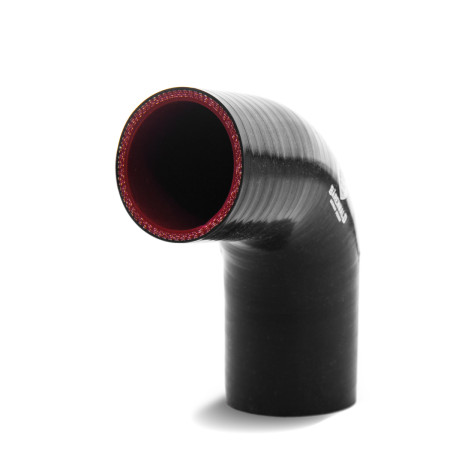 Mangote de silicone curvo 90° 2" (51mm) x 100mm x 100mm Bärenwald preto