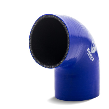 Mangote de silicone curvo 90° 3" (76mm) x 100mm x 100mm Bärenwald azul