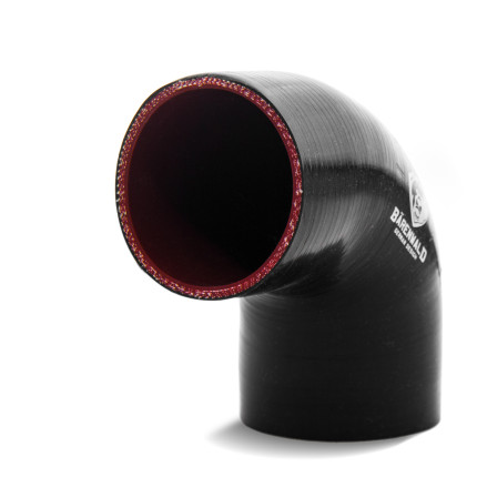 Mangote de silicone curvo 90° 3" (76mm) x 100mm x 100mm Bärenwald preto