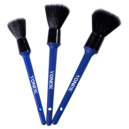 Kit de pincéis ultra macios para detalhamento automotivo Vonixx (3 unidades)