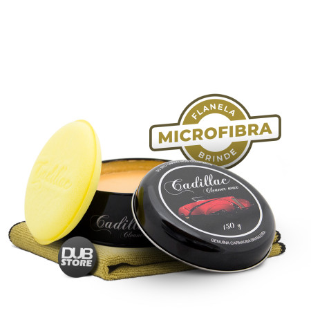 Cera carnaúba Cleaner Wax com aplicador Cadillac (150g)