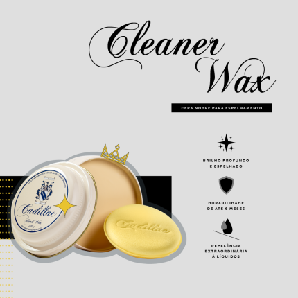 Cera carnaúba Premium Hard Wax com aplicador Cadillac (300g)