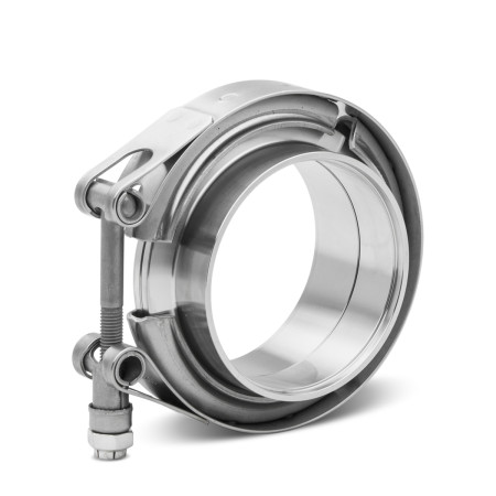 Abraçadeira em aço inox V-Band 2,5" com engate standard Bärenwald