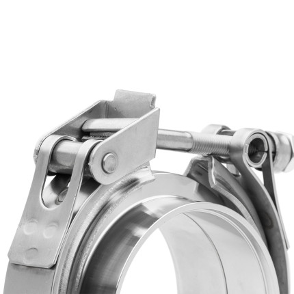 Abraçadeira em aço inox V-Band 2,5" com engate quick Bärenwald