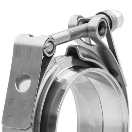 Abraçadeira em aço inox V-Band 3" com engate standard Bärenwald