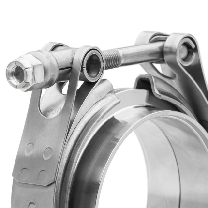 Abraçadeira em aço inox V-Band 3" com engate standard Bärenwald