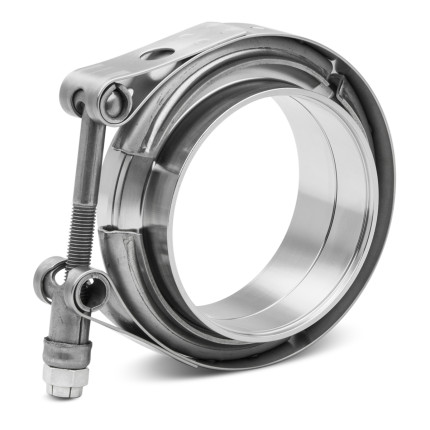 Abraçadeira em aço inox V-Band 3" com engate standard Bärenwald