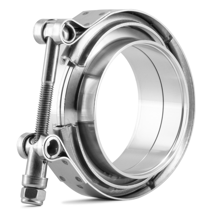 Abraçadeira em aço inox V-Band 3" com engate standard Bärenwald