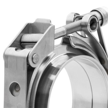 Abraçadeira em aço inox V-Band 3" com engate quick Bärenwald