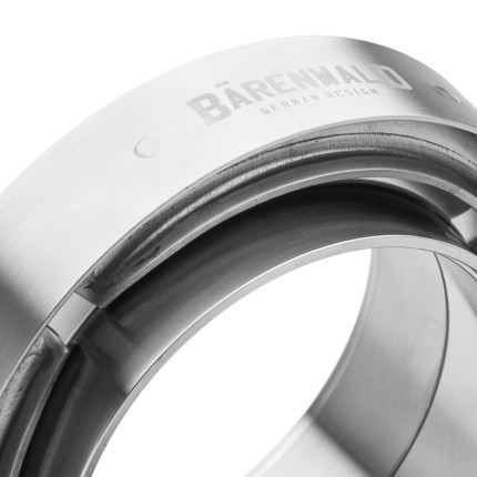 Abraçadeira em aço inox V-Band 3" com engate quick Bärenwald