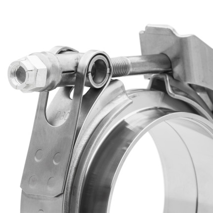 Abraçadeira em aço inox V-Band 3" com engate quick Bärenwald