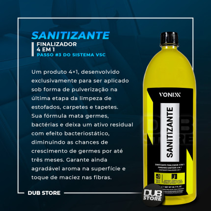 Kit Sistema VSC Higienização de Estofados e Carpets Vonixx (1,5 litro cada)