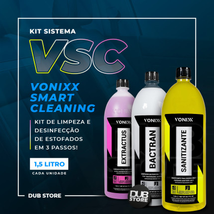 Kit Sistema VSC Higienização de Estofados e Carpets Vonixx (1,5 litro cada)