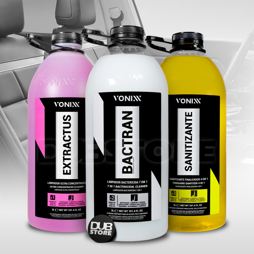 Kit Sistema VSC Higienização de Estofados e Carpets Vonixx (3 litros cada)